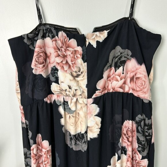 City Chic Navy French Floral Strapless Jumpsuit Size 24 NWT - Picture 9 of 15